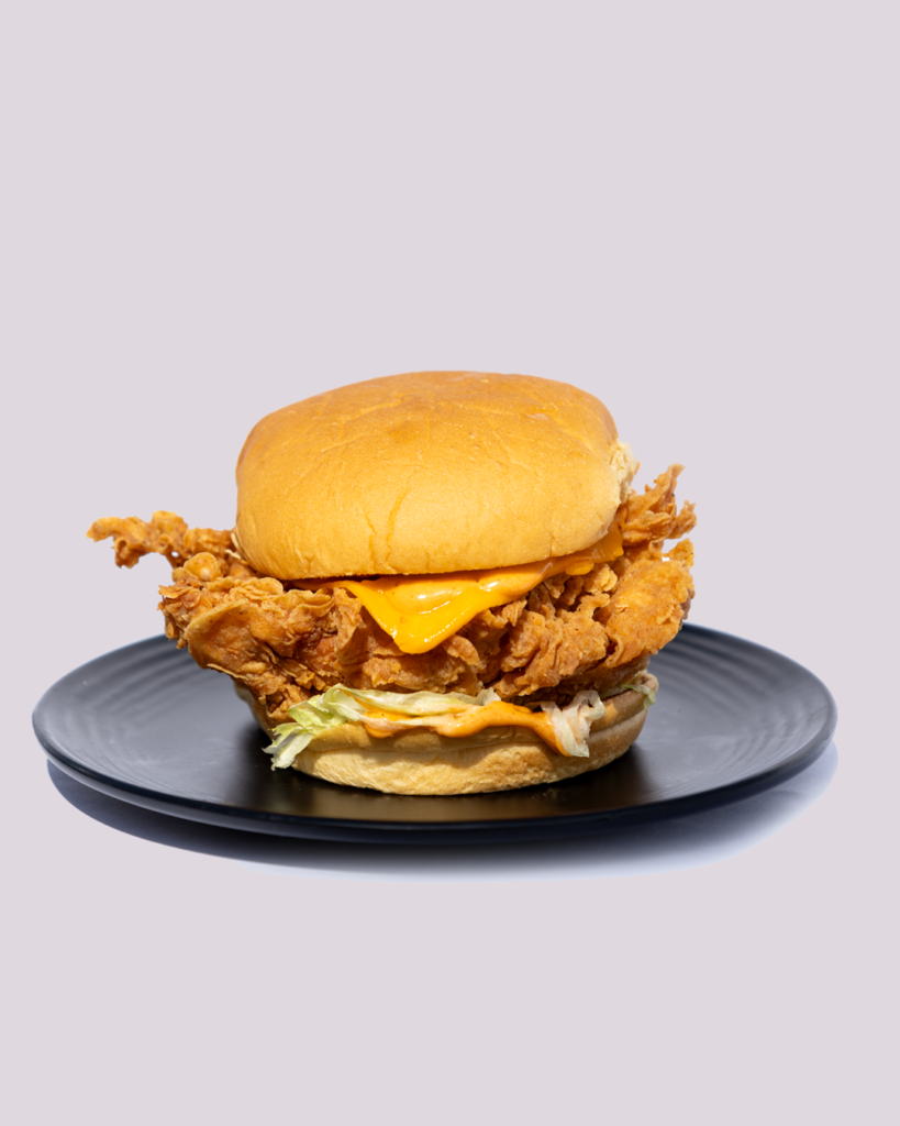 Crispy chicken burger